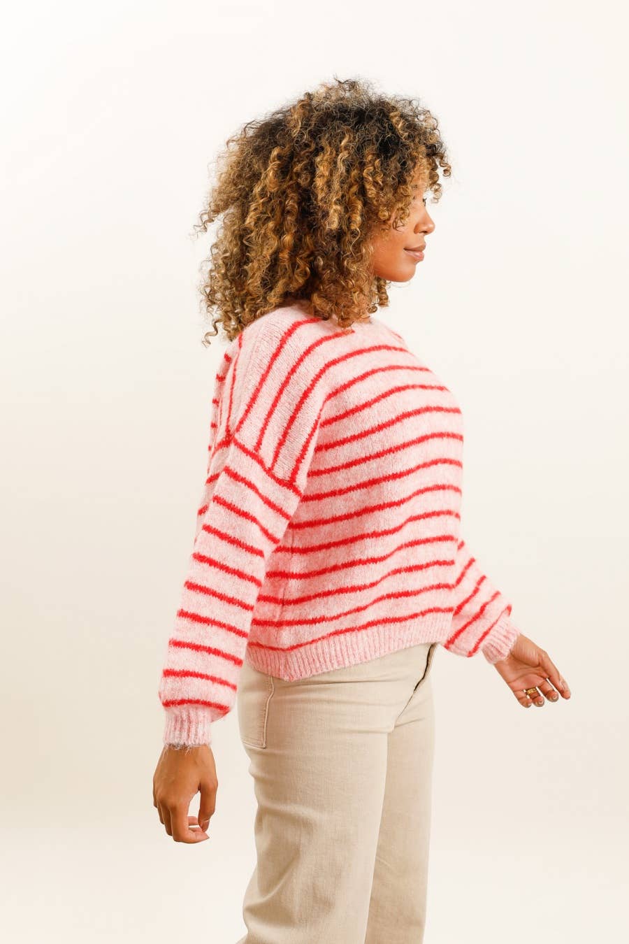 LÉA & LUC - Wholesale Knit Sweater - Women's - Striped sweater REF. 511585