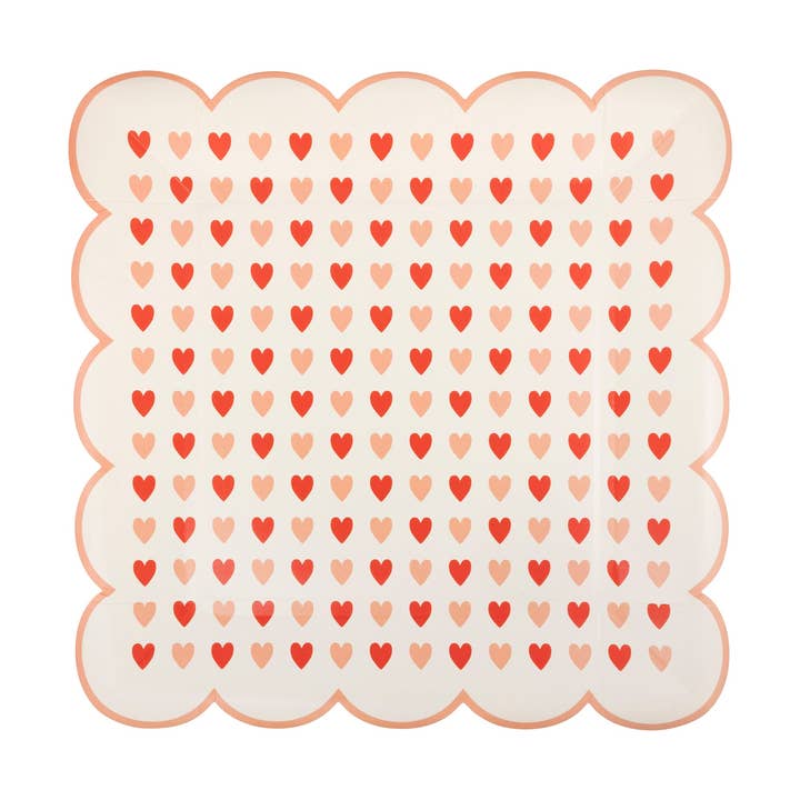 MCH1140 - Heart scalloped Square Plate for wholesale by My Mind’s Eye