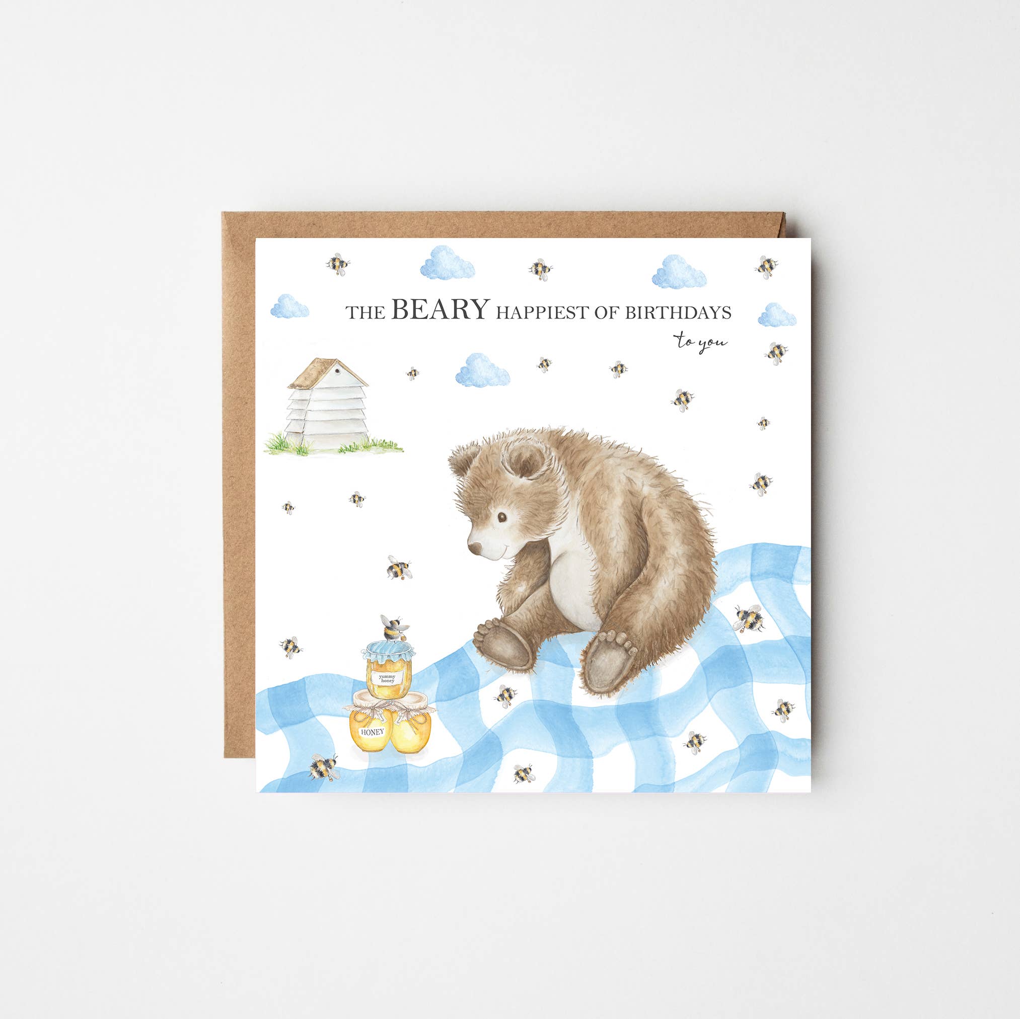 West Country Designs - Wholesale Birthday Card - Honey Bear Birthday Card
