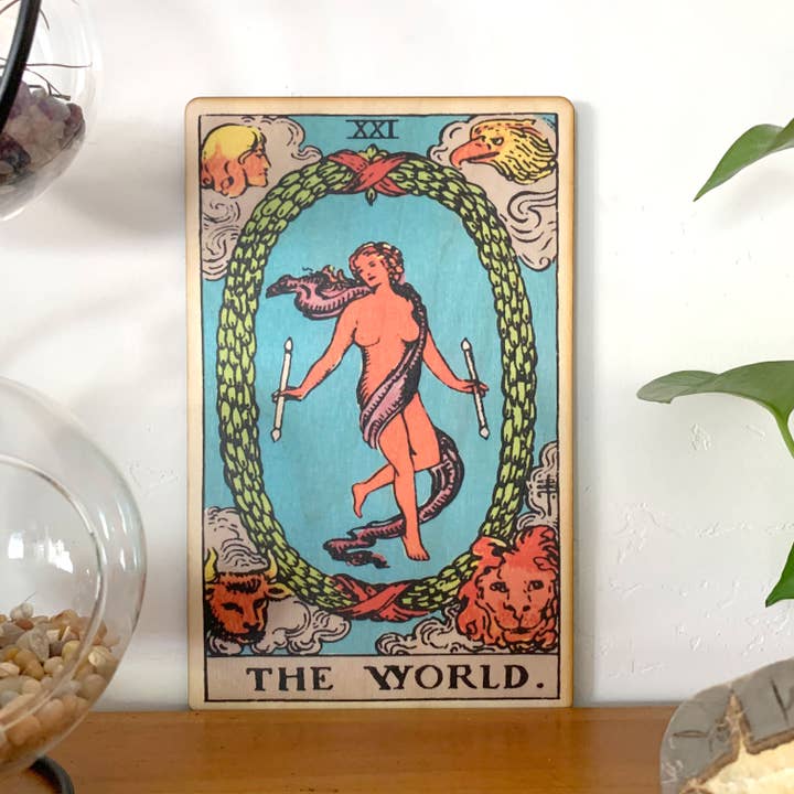 Most Amazing - Wholesale Art Print - Tarot - 21 - The World Full Color Wood Wall Art