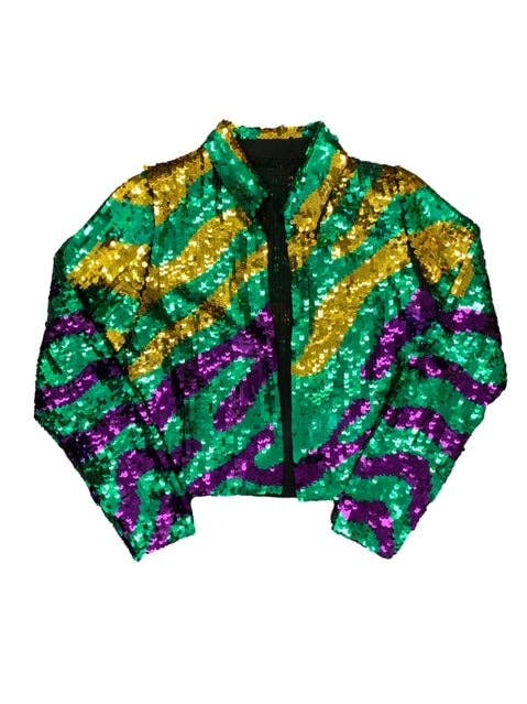 Mardi Gras Sequin Jacket for wholesale by Sparkle City