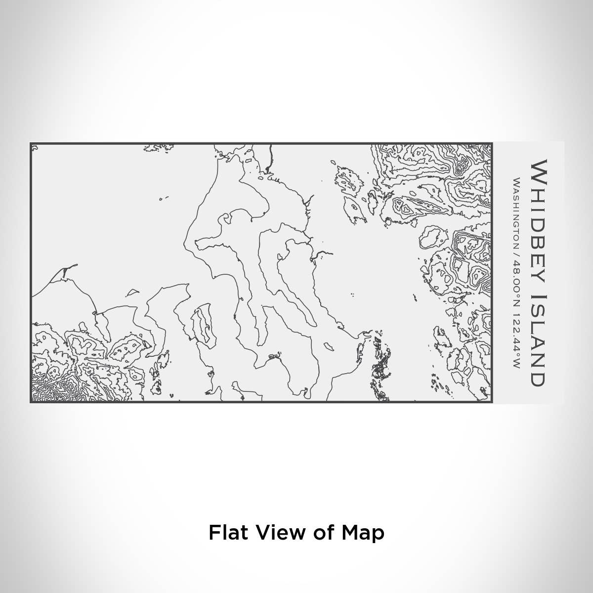 JACE.design - Wholesale Water Bottle - Whidbey Island WA Topo Map Insulated Bottle in Matte White1