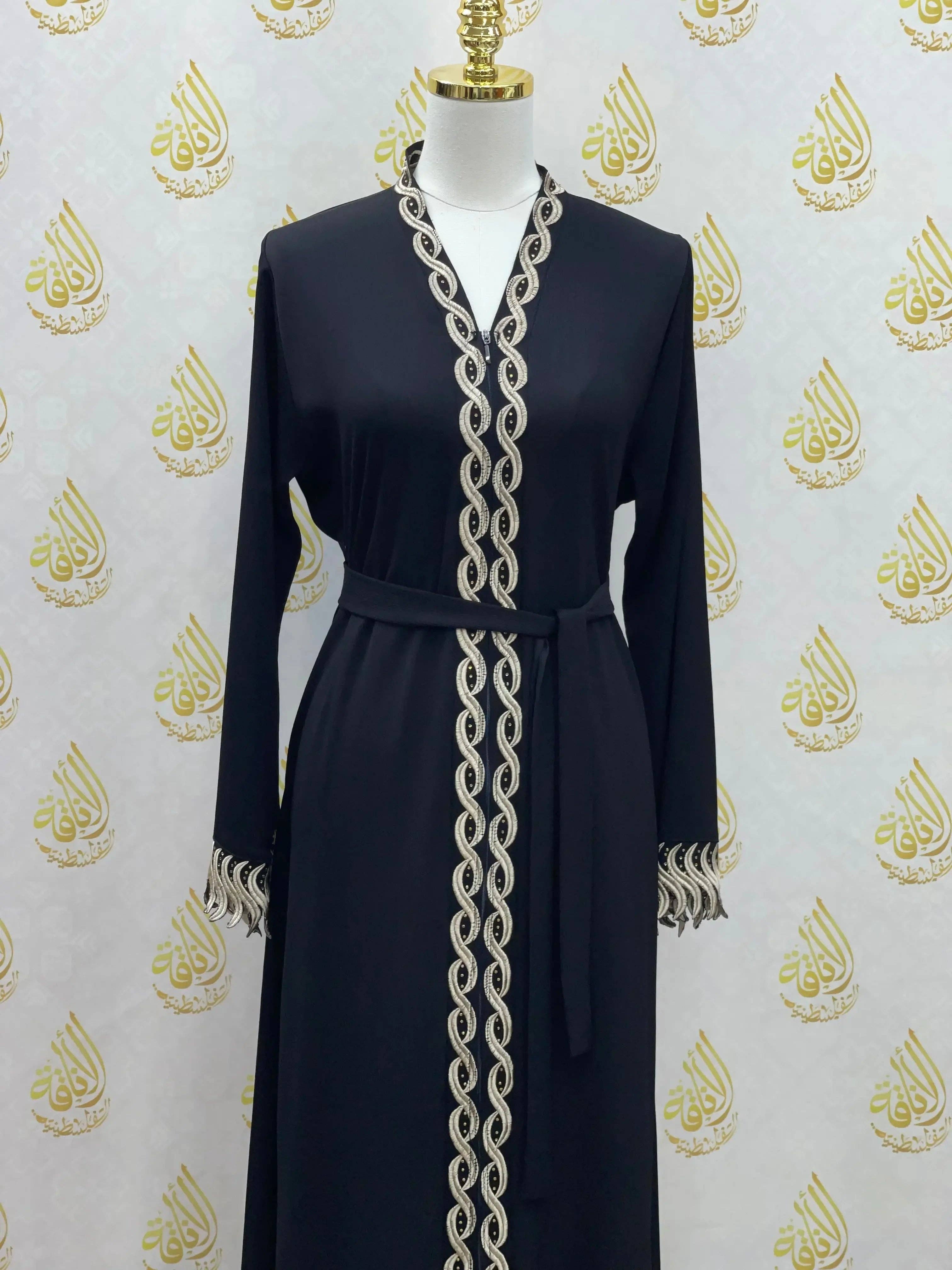 Palestinian Elegance - Wholesale Kaftan - Women's - Elegant Abaya: Style and Sophistication in Harmony26