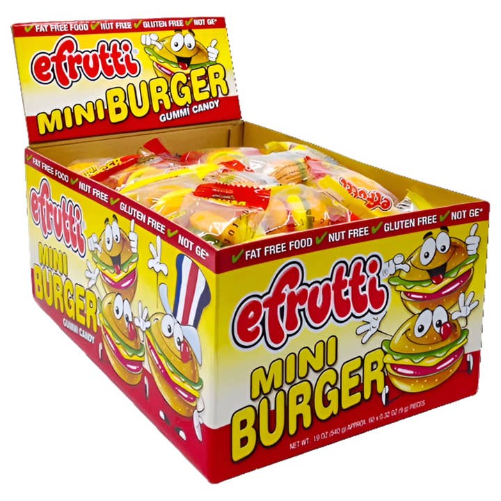 efrutti Gummy Burgers 60ct for wholesale by Royal Wholesale
