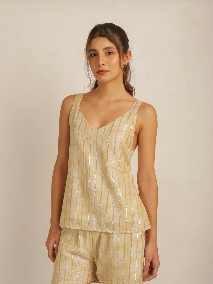 Anannasa Lifestyle - Wholesale Tank top – Women′s - SUN LUREX TANK TOP, lined0