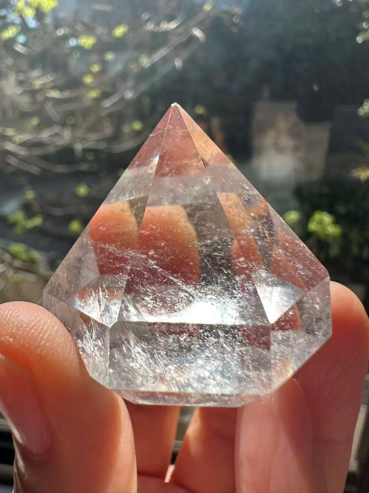 Moon Rituals - Wholesale Spiritual Stone/Crystal - Exquisite Clear Quartz Diamond 3–4cm – Natural Healing Crystal for Clarity, Energy & Christmas Crystal Gift5