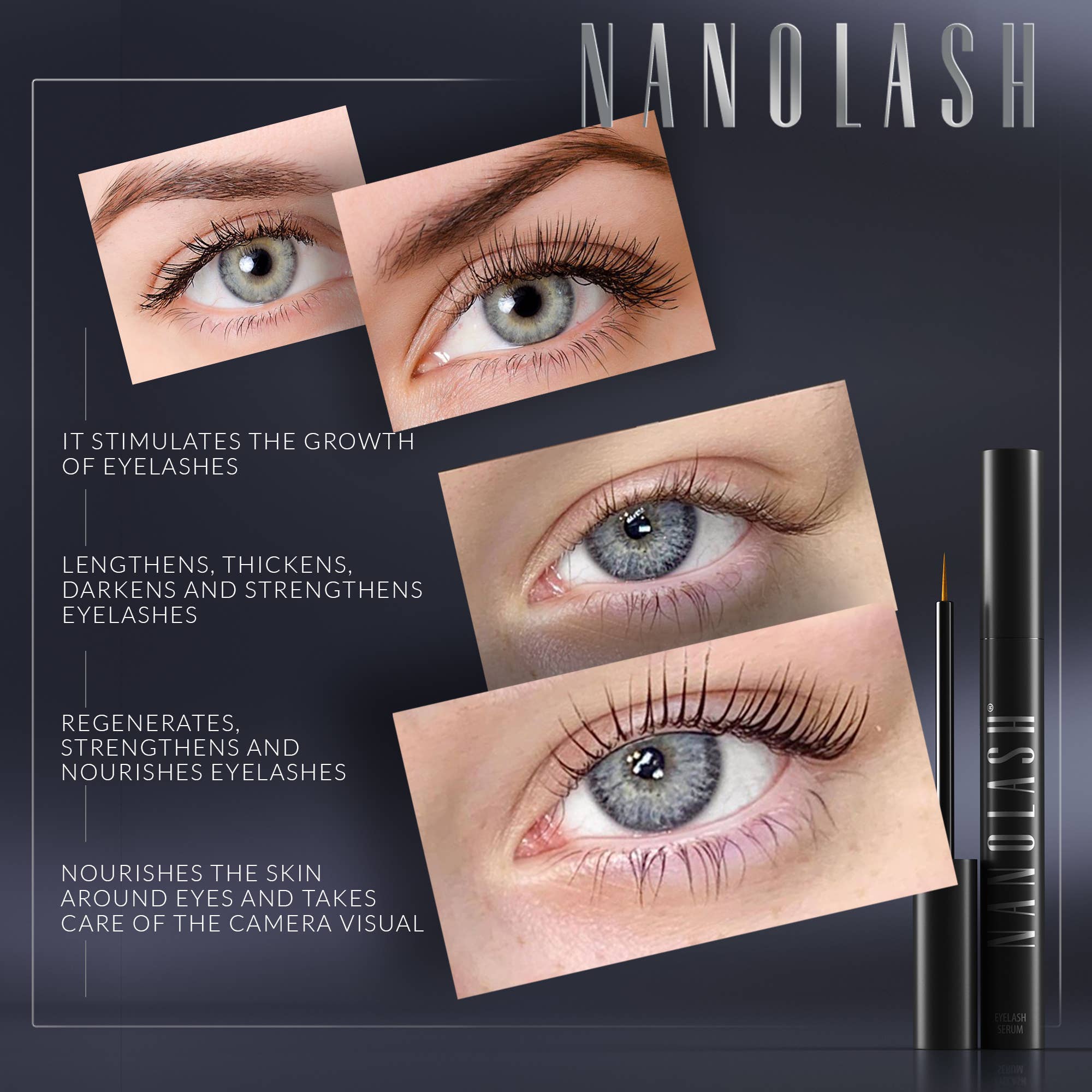 Everett Cosmetics - Wholesale Eyelash/Brow Serum - Nanolash Eyelash Serum5