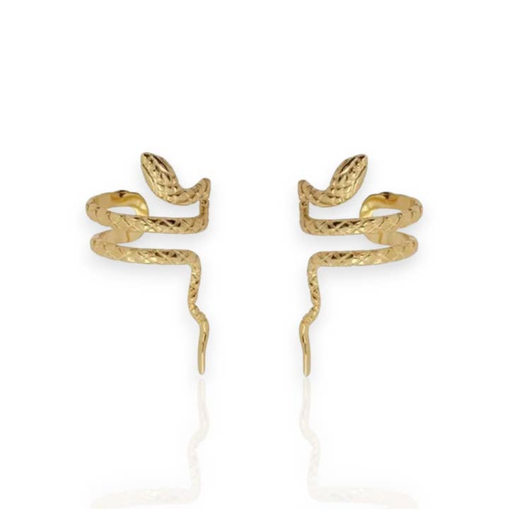 Spitfire Girl - Wholesale Cuff/Wrap Earrings - Serpent Coil Ear Cuffs