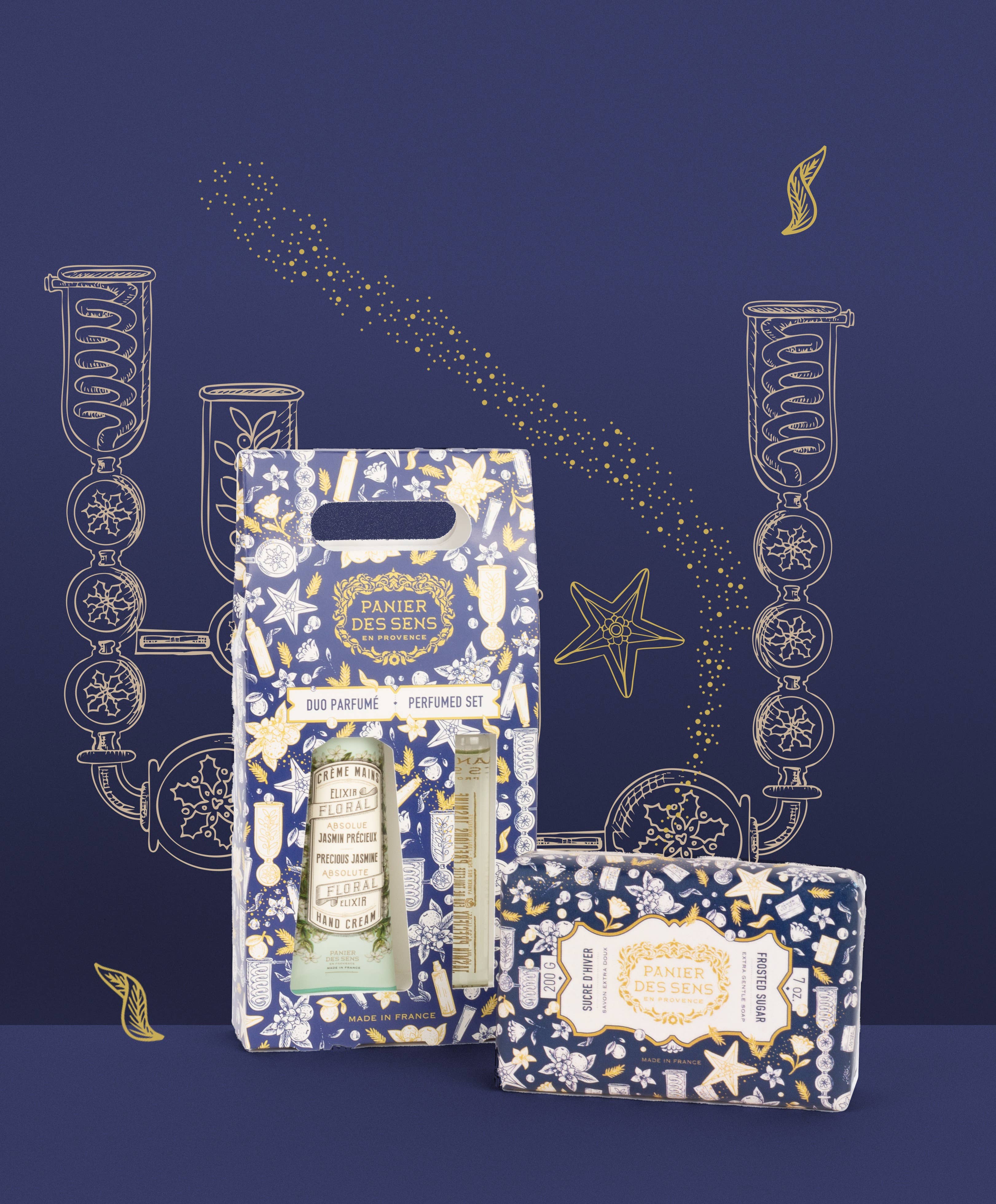 PANIER DES SENS - Vente Crèmes/lotions pour les mains - Coffret Cadeau Duo de Noël - Jasmin11