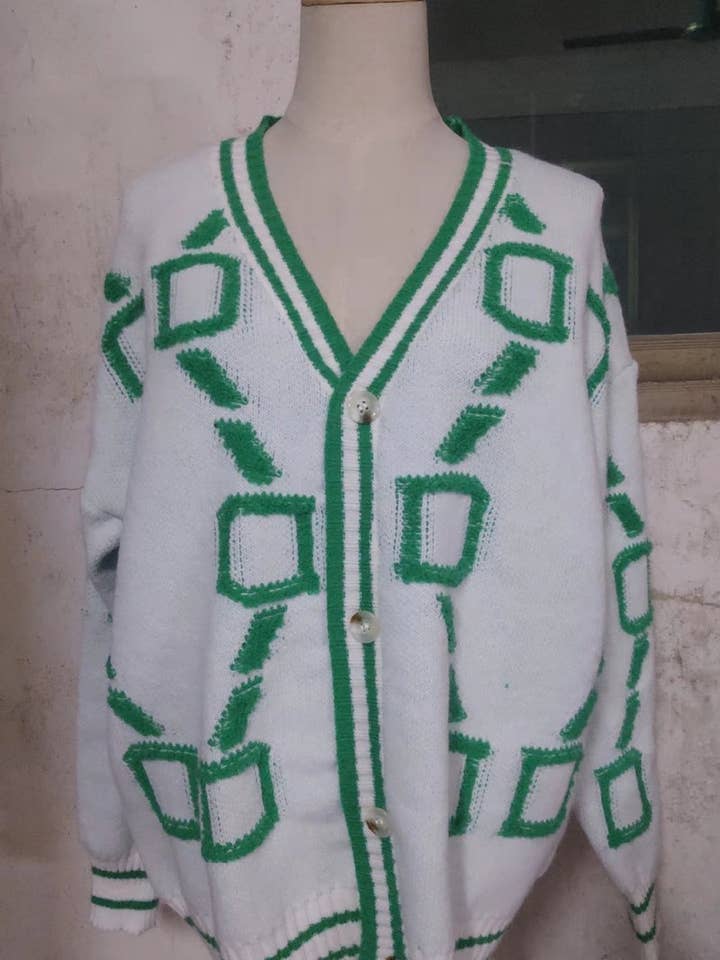 NINEXIS - Wholesale Cardigan - Women's - CWOCAL1610_3D PATTERN LONG-SLEEVED KNITTED CARDIGAN1