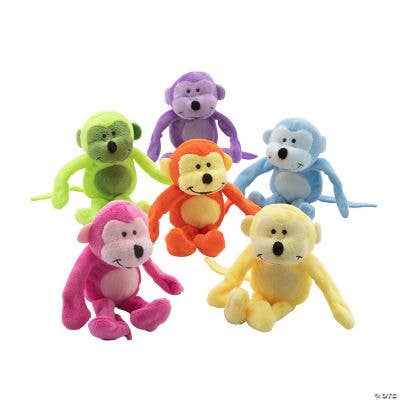 PLUSH NEON MONKEY for wholesale by Fun Express