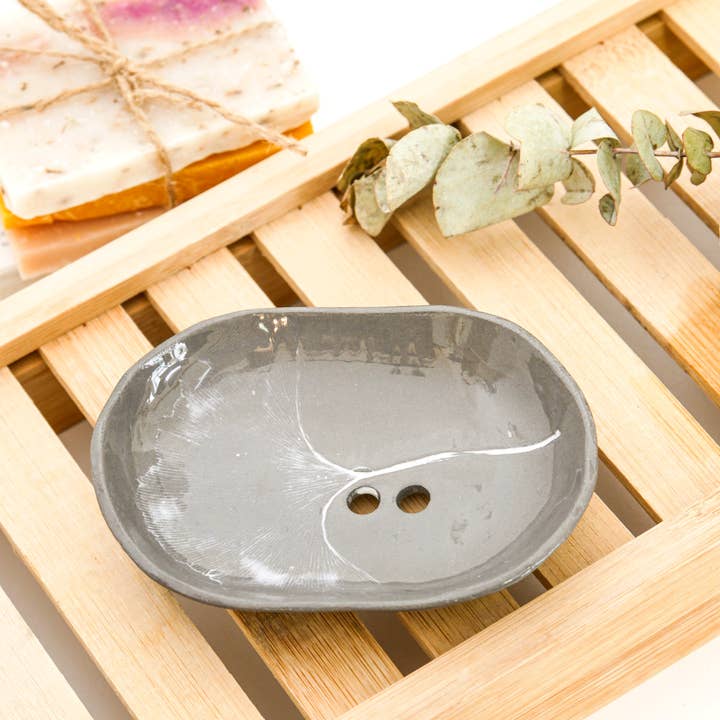 Neptune soap dish (small) | real flower prints for wholesale by NaturoTheke