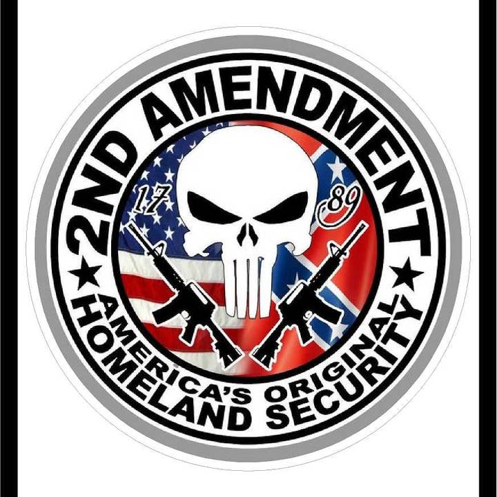 2nd Amendment Punisher Decal for wholesale by JAC Wholesale