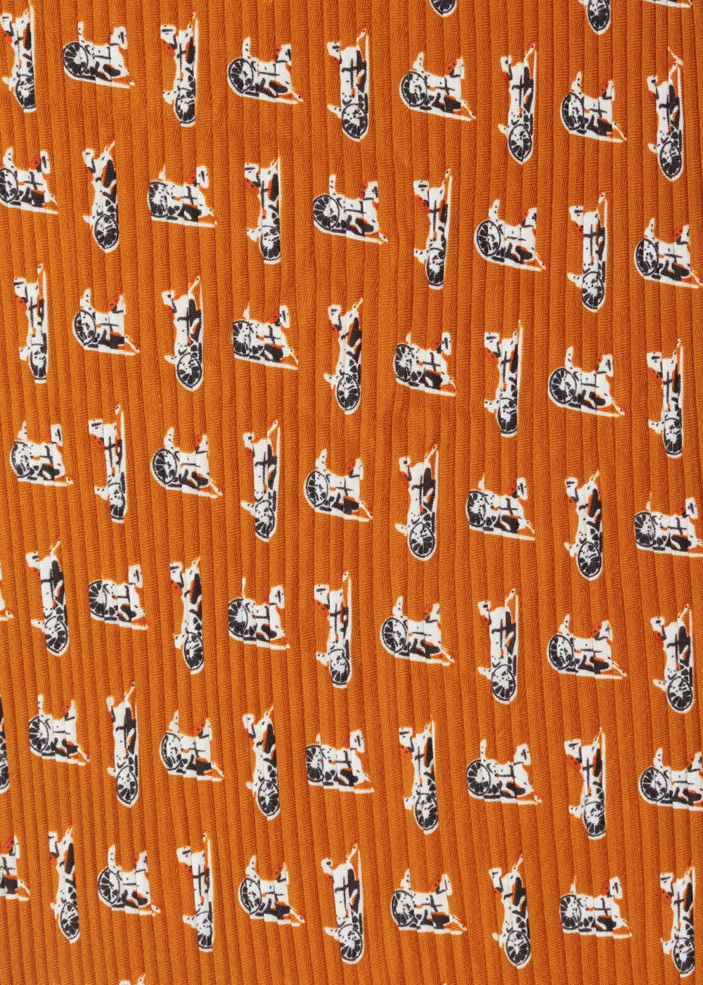 NALI' – Engroshandel Tørklæde - Dame – Horse foulard orange/sort - N602