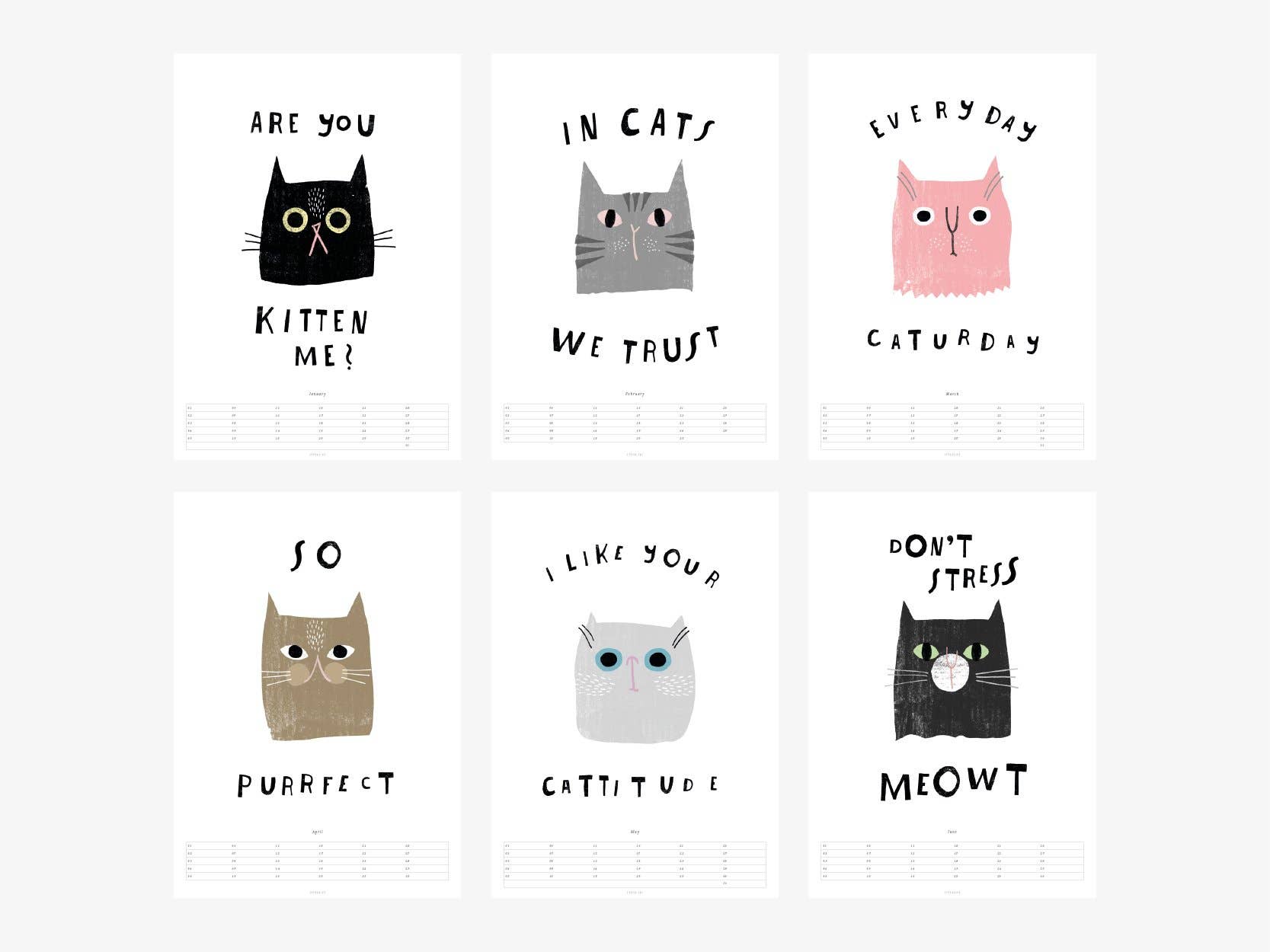 typealive – wholesale Calendar – wall calendar/ Catisfaction1