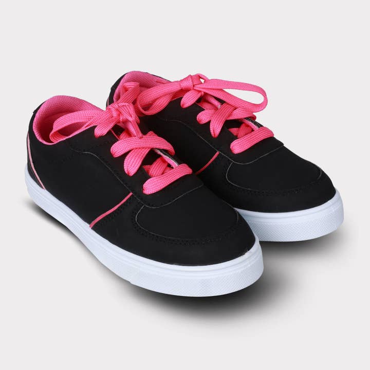Black Mika Youth Girls Lace-Up Shoe for wholesale on Faire10
