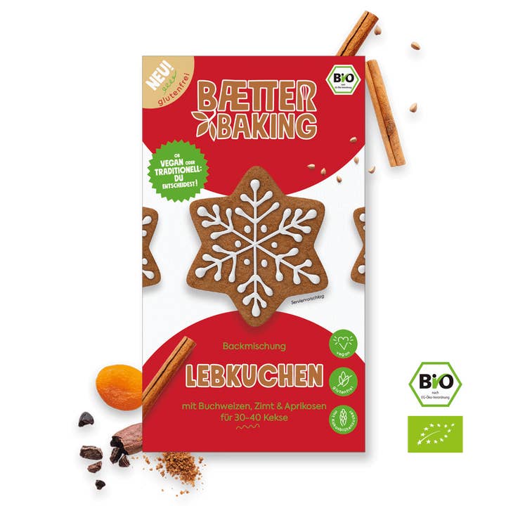 Lebkuchen, vegan, 340g, Bio-Backmischung für den Großhandel von Baetter Baking
