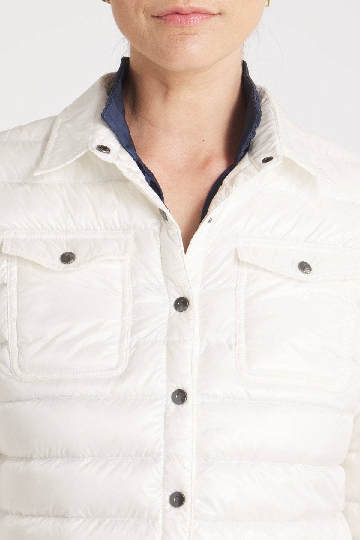 Cotes of London - Wholesale Puffer Jacket - Women's - The Harrow Royale | Down Shirt | Ivory2