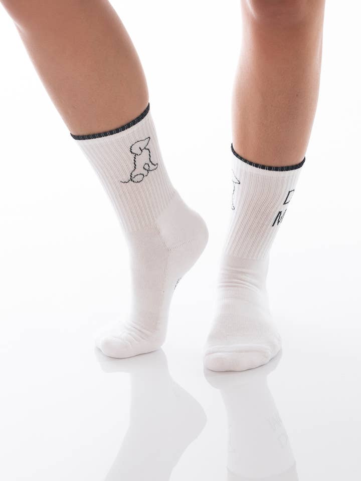 DOG MOM 2.0 - white/black for wholesale by DAILYSOCKS