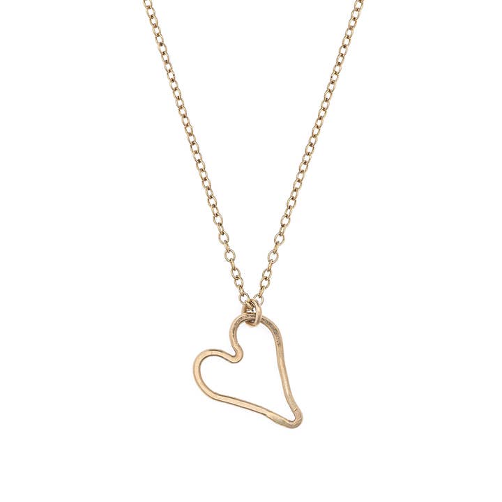 Freshie & Zero - Wholesale Pendant/Charm Necklace - Small Modern Heart Necklace - gold filled or sterling silver6