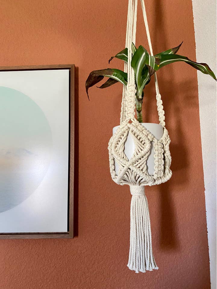 Colgador para plantas de macramé «Afrodita» para venta al por mayor de Macra Madam