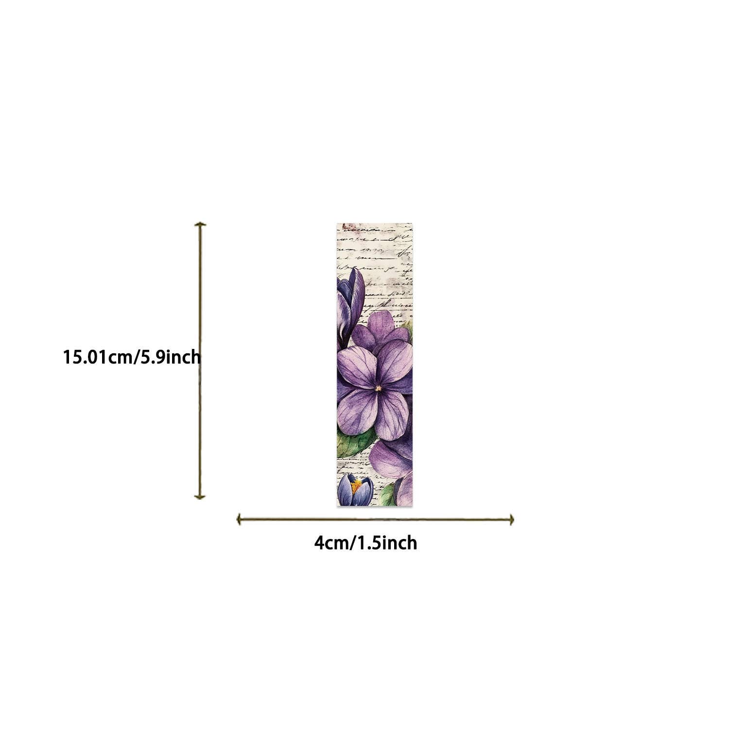 Magnifique Hearts – wholesale Bookmark – Vintage Floral Bookmarks – 5.9" Botanical Illustrations4