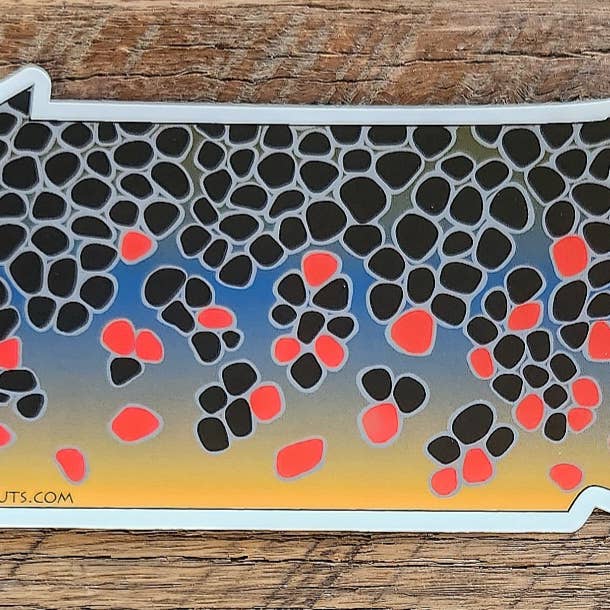 Pennsylvania Brown Trout Skin Sticker for wholesale by creeknuts.com