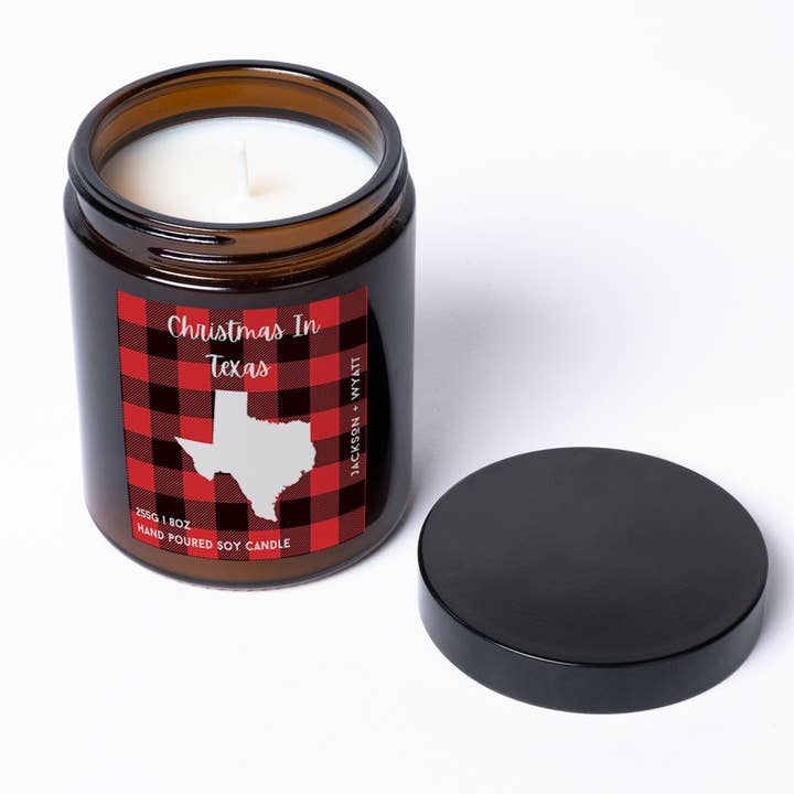 Christmas In Texas Hand Poured Soy Candle for wholesale by Jackson + Wyatt