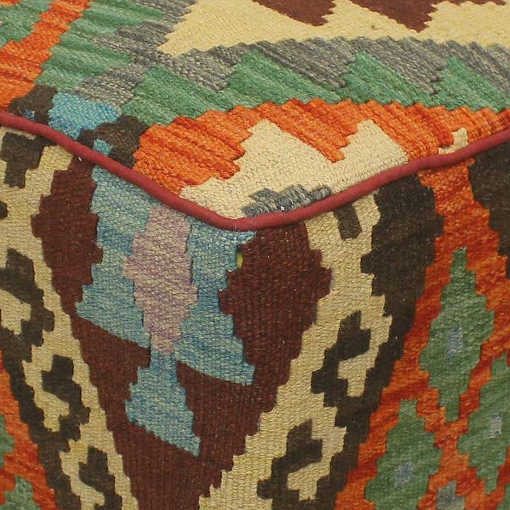 Arshs Fine Rugs - Wholesale Pouf - Urban Alyson Handmade Kilim Upholstered Ottoman8