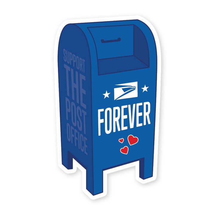 USPS Forever Mailbox Die-Cut Sticker for wholesale by ReSISTA Kat