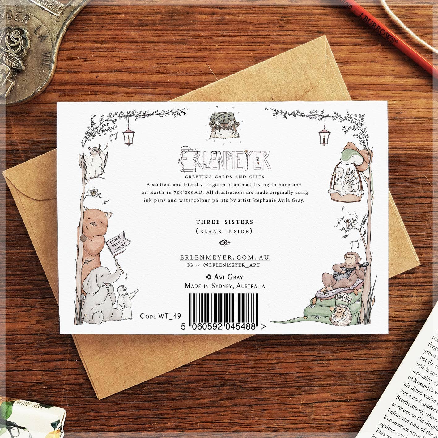 Erlenmeyer Art - Vente Carte de vœux classique - Three Sisters - Carte de vœux1