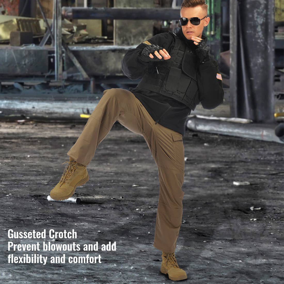 Qing Dao Lai Si Ma Te Fang Zhi You Xian Gong Si - Wholesale Pants - Men's - Men's Work Cargo Pants Ripstop 14 Pockets Water Resistant42