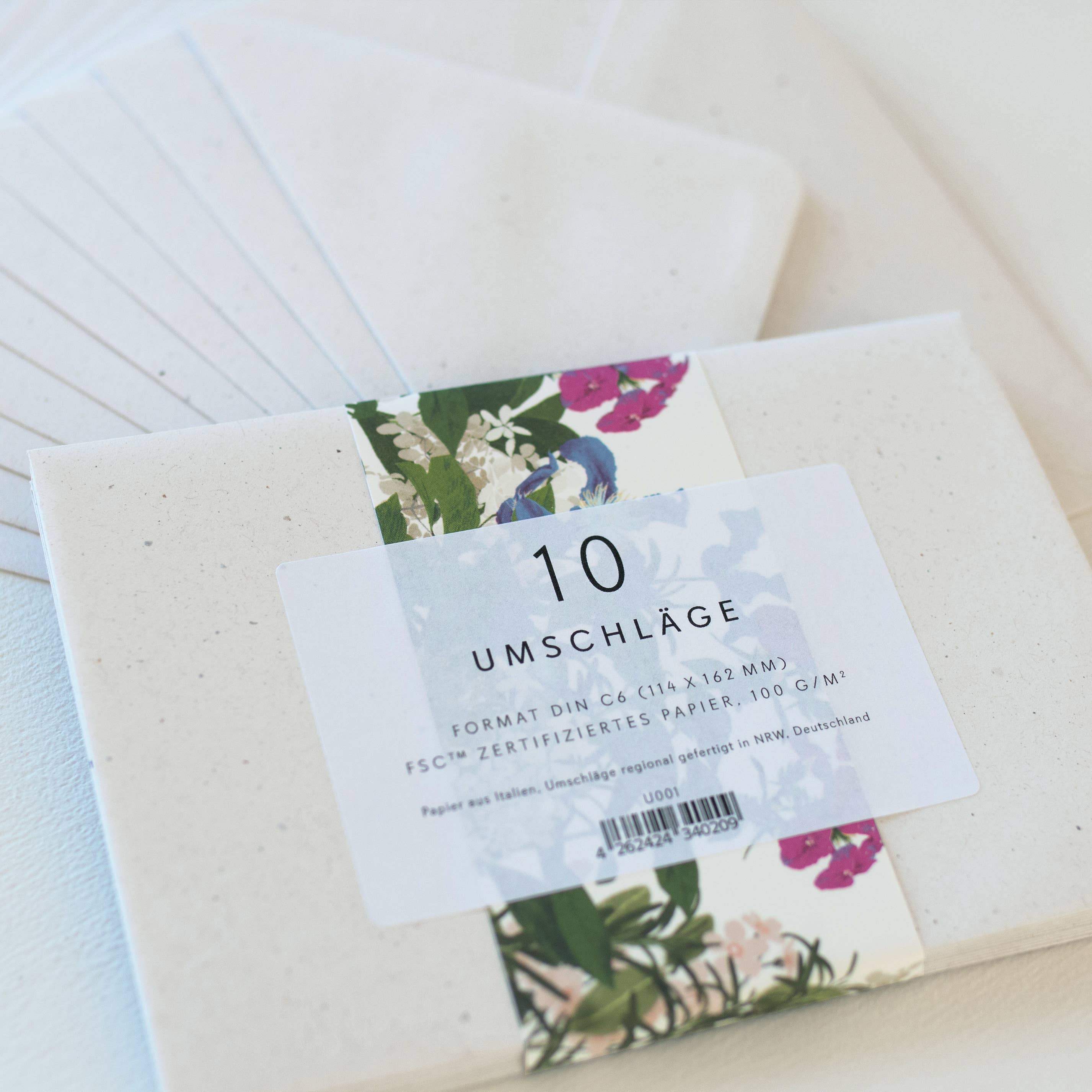 Wildblumen Atelier - Wholesale Envelopes - Envelopes 10-piece set made of Italian paper cream dotted1