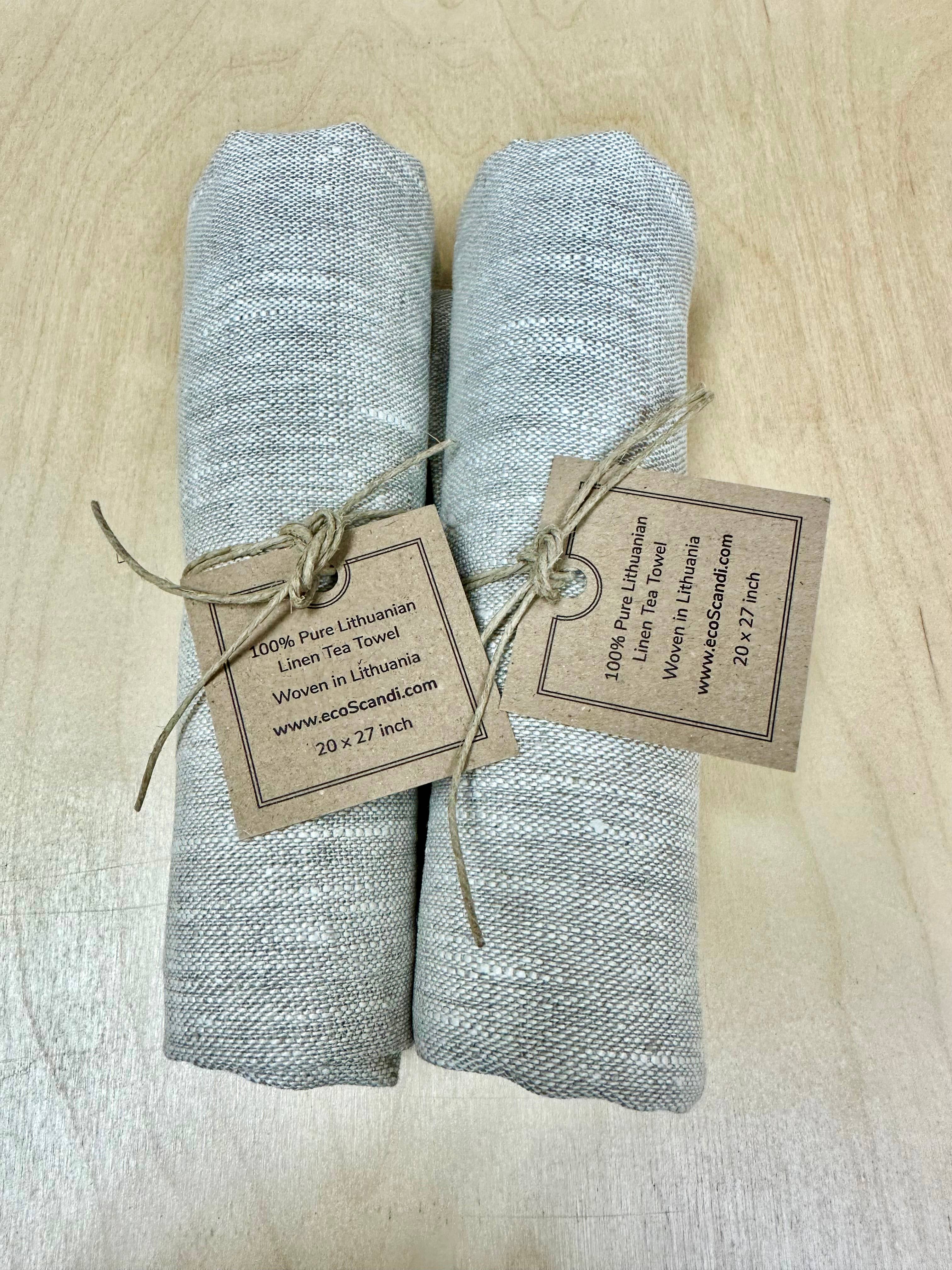 Trendy Tripper - Wholesale Tea Towel - 100% Pure Lithuanian LINEN Tea Towel Natural White Melange7