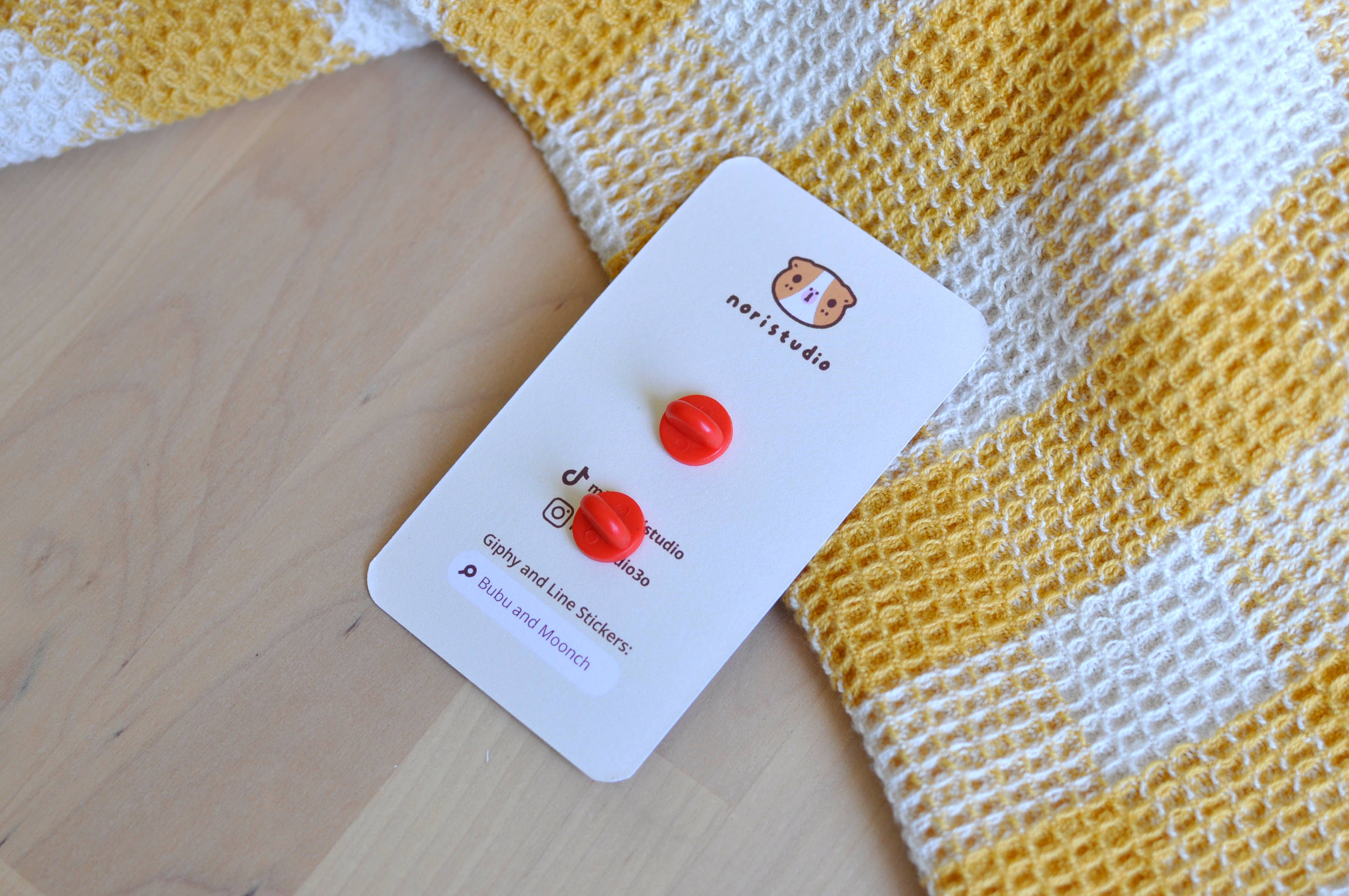 Noristudio - Wholesale Lapel Pin/Button - Knitting Moonch Enamel pin, Fall Theme, Limited Edition5