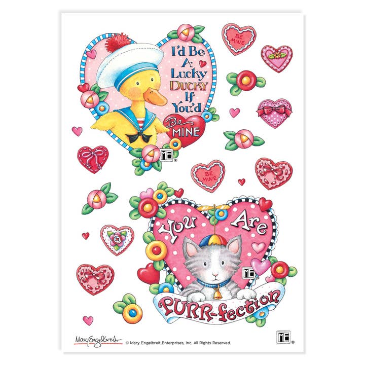 Mary Engelbreit Studios - Vendita all'ingrosso Adesivo - Foglio di adesivi per San Valentino Animal Pals
