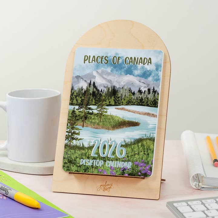 Plaatsen van Canada 2026 Bureaukalender voor wholesale door Jaybee Design