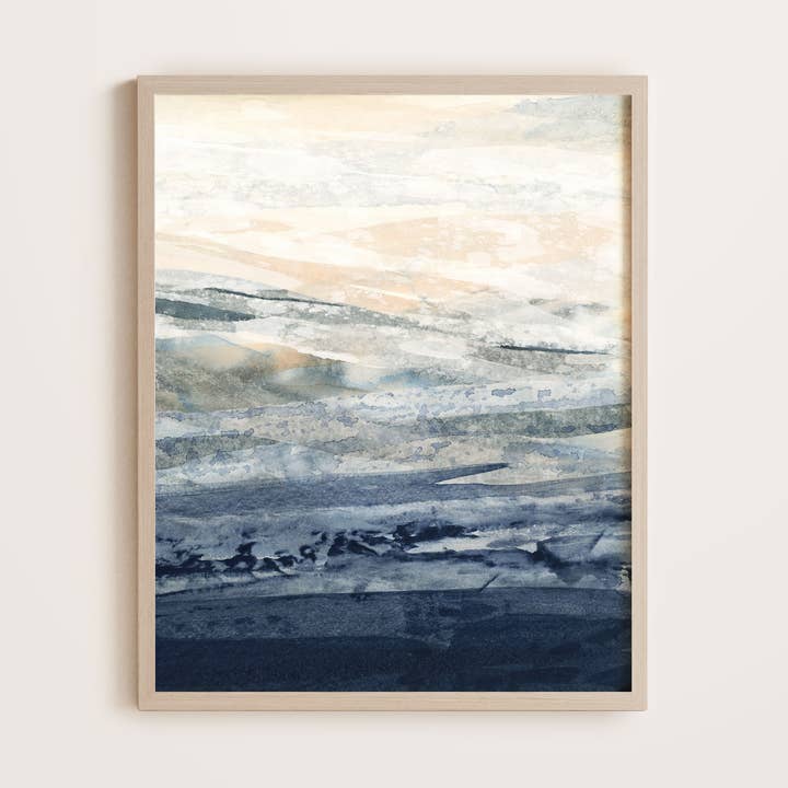 "Floating on Waves No. 1" A Vertical Print by Lara Eckerman for wholesale by Lara Eckerman Art