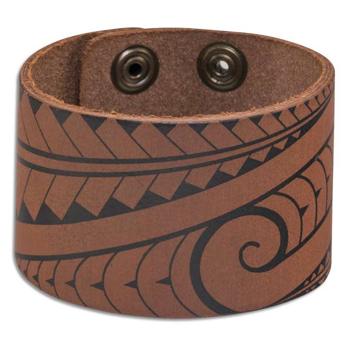 NA KOA - Wholesale Cuff Bracelet - Polynesian Tattoo Cuff Bracelet Small - Eleu
