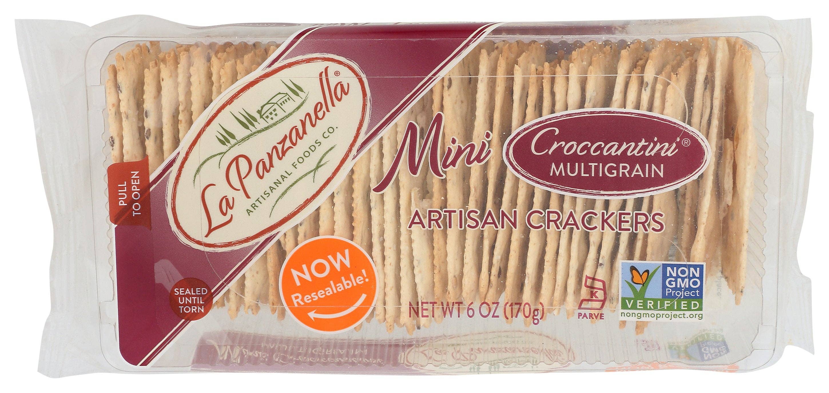 Everyday Supply Co - Wholesale Crackers - LA PANZANELLA CROCCANTINI MULTIGRN MINI - Case of 120