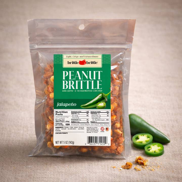 brittle-brittle - Wholesale Brittle - Jalapeño Peanut Brittle – Sweet Heat with a Southern Kick (5 oz)