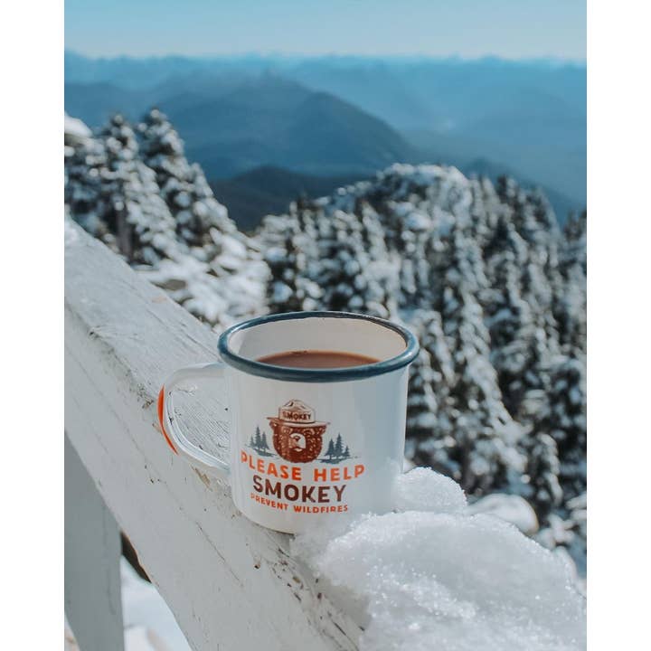 The Landmark Project - Wholesale Coffee Mug - Smokey Bear Enamelware Mug4
