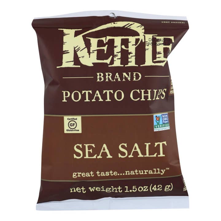 Kettle Brand Potato Chips - Sea Salt - 1.5 Oz - Case Of 24 for wholesale by Everyday Supply Co