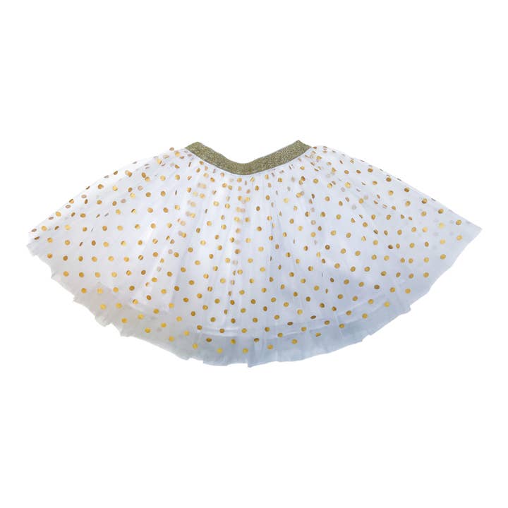MARCELA - Venta al por mayor Falda tutú - Niños - Tutú blanco con puntos dorados