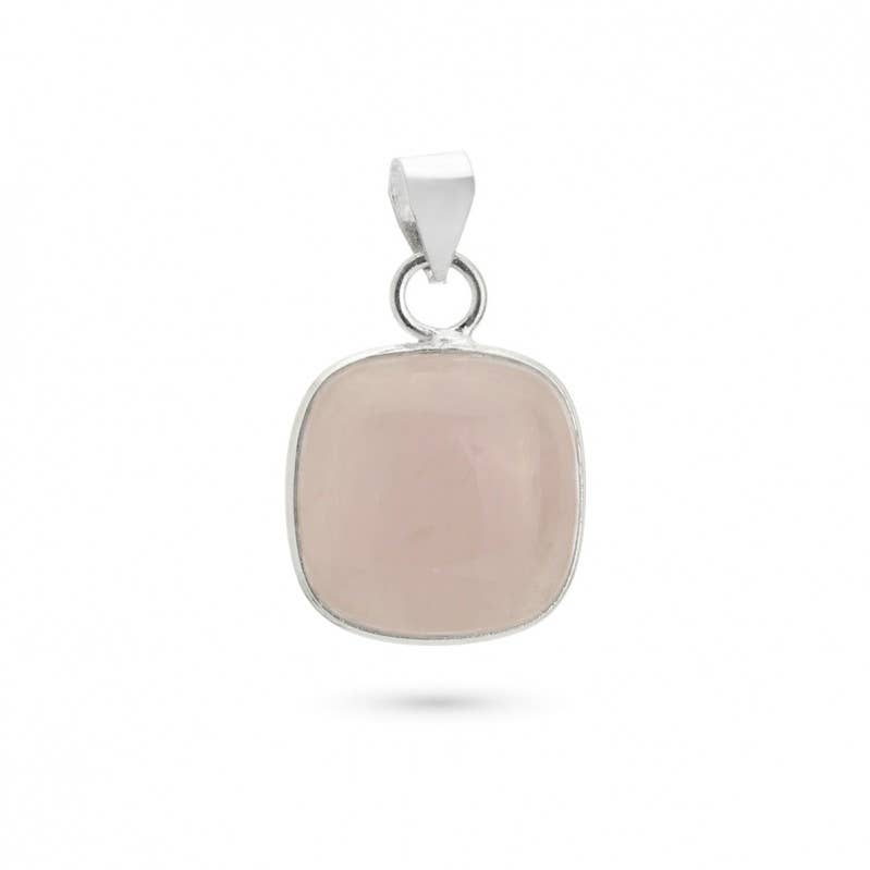 UniArt - Wholesale Individual Charm/Pendant - Silver Pendant with Stone, Basic Cushion Model2