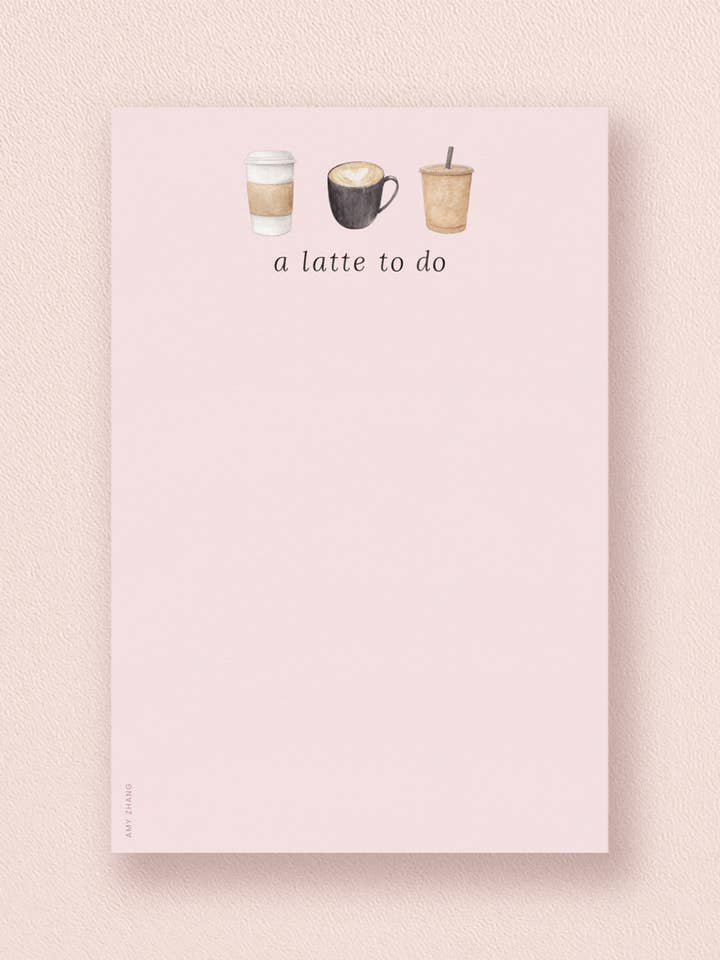 A Latte To Do — Coffee Lovers Productivity Notepad for wholesale by Amy Zhang