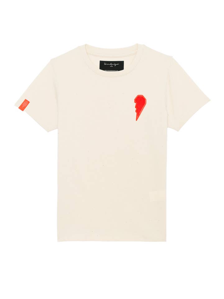 T-shirt Ego per bambini Sheart - Ecru per la vendita all'ingrosso da parte di Serendipity Paris