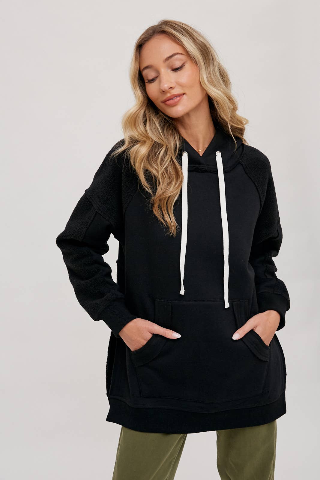 Bluivy - Wholesale Hoodie - Women's - FLEECE HOODIE TUNIC1