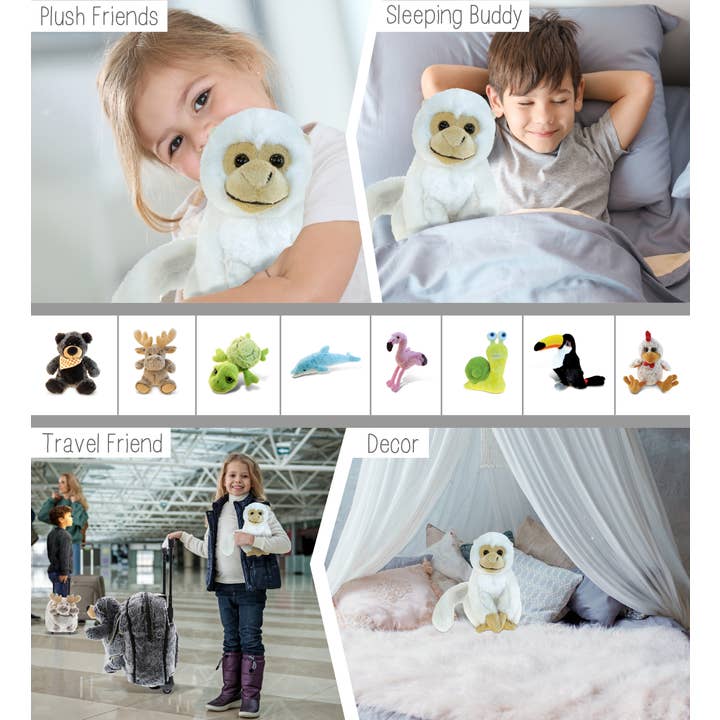 Cota Global - Venta al por mayor Peluche - Niños y bebés - Súper Suave de Peluche - Mono Ardilla Blanco3