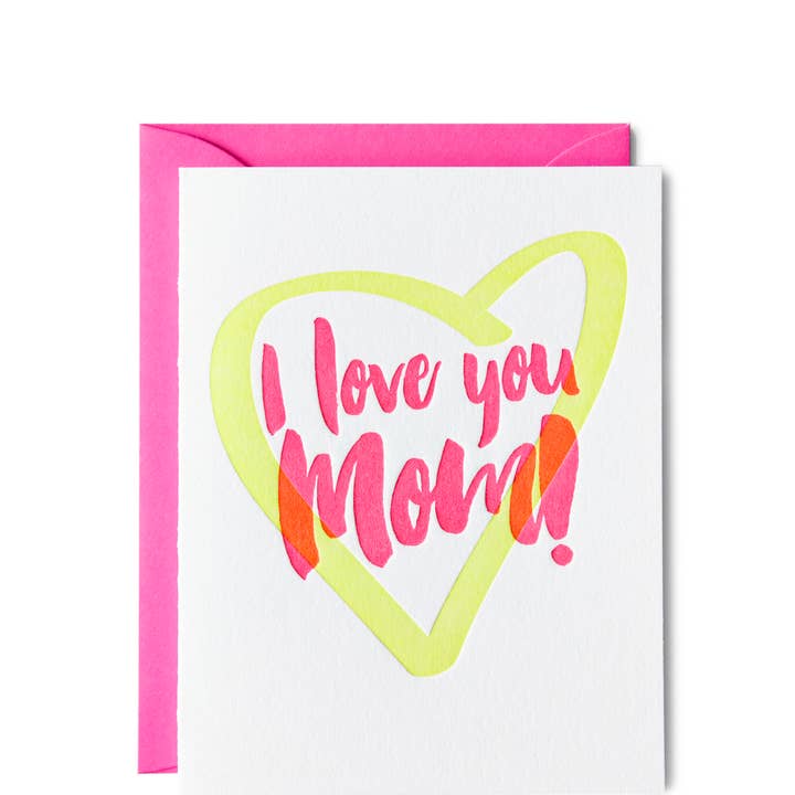 Neon Mom Heart-Mother's Day for wholesale by Paper Epiphanies